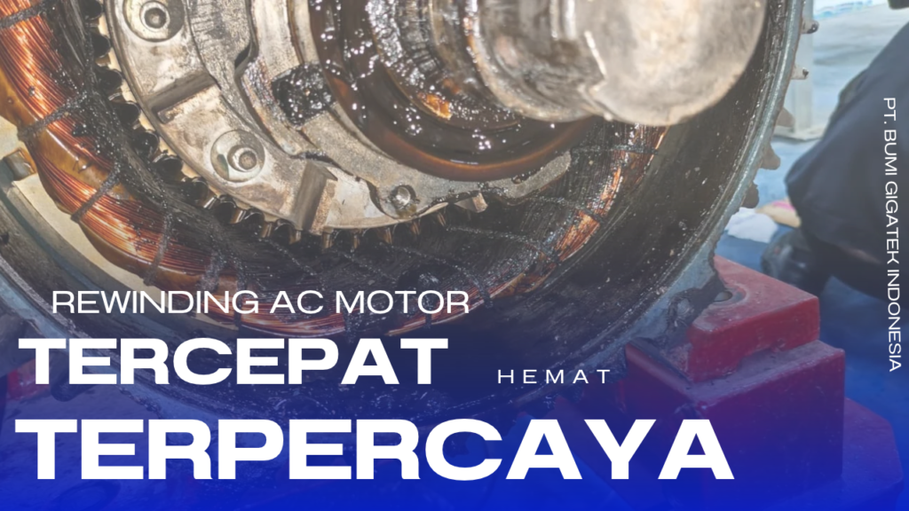 Rewinding AC Motor hitam dan biru modern podcast video youtube thumbnail (2)